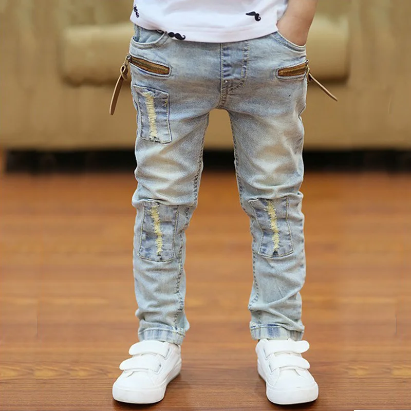 High quality  2022 Spring and Autumn kids pants boys  baby Stretch joker trousers Children Jeans