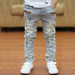 High quality  2022 Spring and Autumn kids pants boys  baby Stretch joker trousers Children Jeans