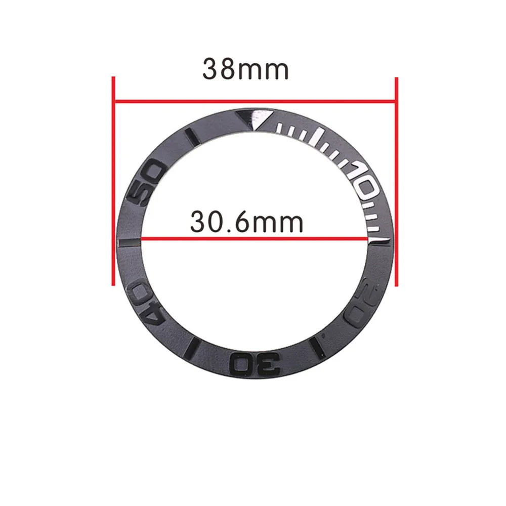 38mm Ceramic Bezel Insert For Seiko Yacht-Master Diver Models SKX007 SKX009 Watch Accessories Replacement Watch Bezel Watch Ring