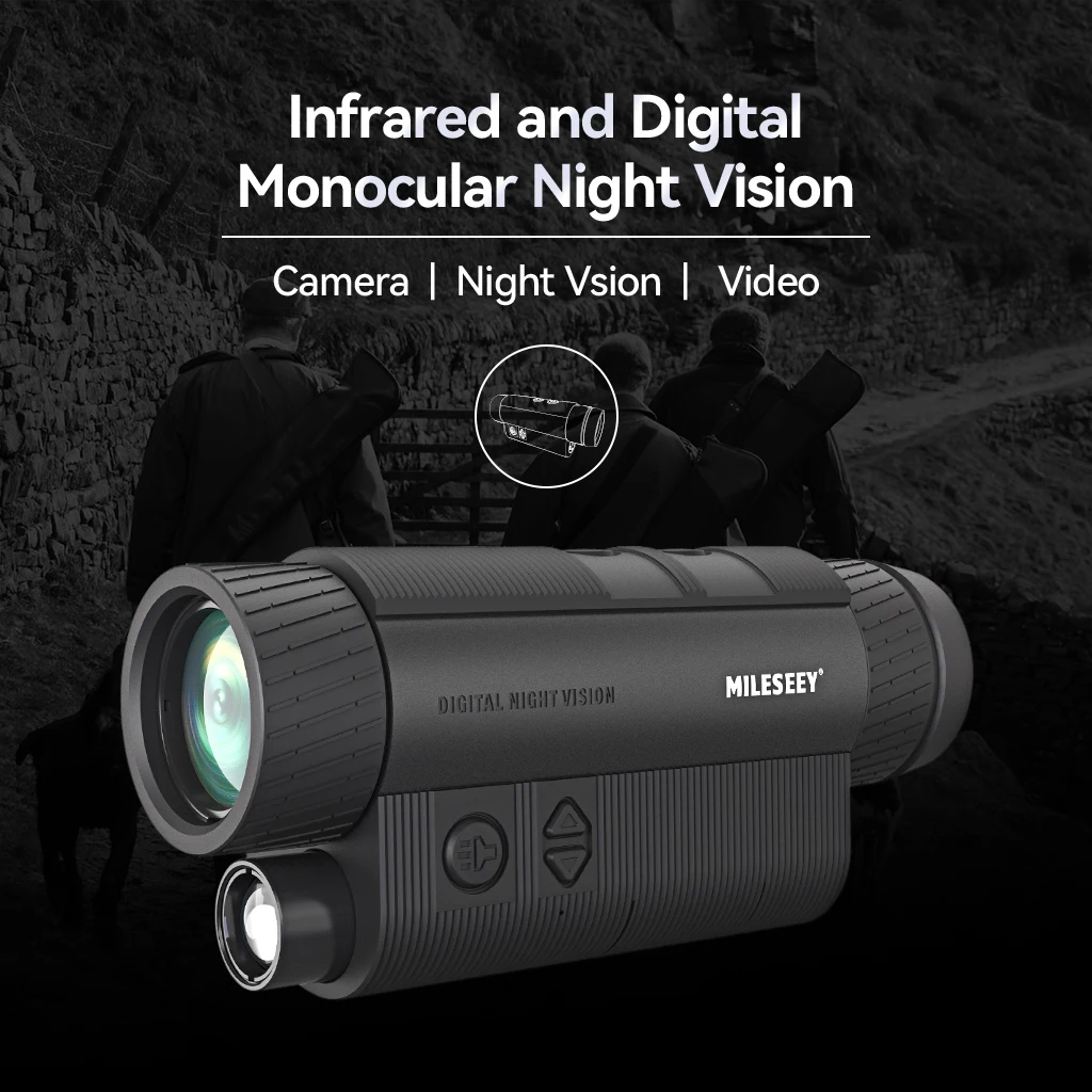 Mileseey NV20 Infrared Night Vision Device Monocular Camera Outdoor Digital Telescope with Day and Night Dual-use for Hunting