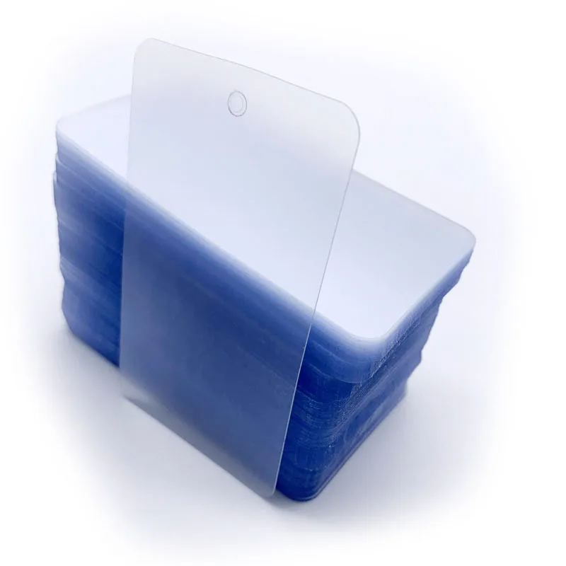 Etiqueta colgante de plástico de piezas, etiqueta colgante de plástico esmerilado, mate, PVC, impermeable, para ropa, 200