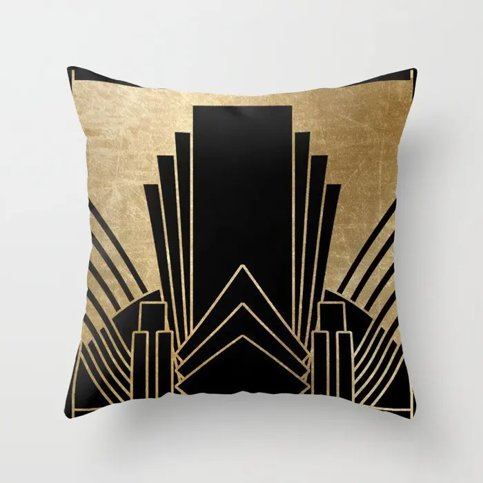 Brand New Gold Black Marble Geometric Cushion Covers Polyester Modern Decorative Throw Pillows Cover Sofa Car Seats Pillows Case