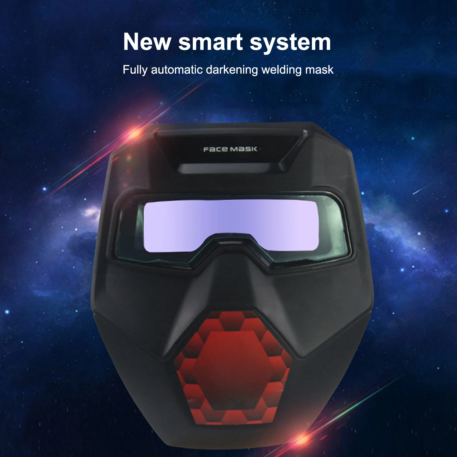 Auto Darkening Solar Welding Helmet Large View Welder Mask Welder Protective Cover Cap Full Face for Welding Machine