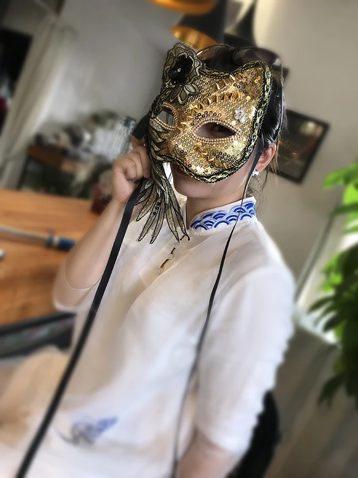 H3399แฟชั่นปาร์ตี้แมวหน้ากากฮาโลวีน Masquerade หน้ากากเจ้าหญิงไนท์คลับผู้หญิง Ball Venetian วิกผมแฟนซี