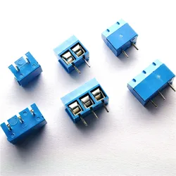 100 PCS/LOT KF301-3P KF301-2P 3Pin 2Pin 5.08mm Straight Pin PCB Screw Terminal Block Connectors 300V 10A 5mm Pitch High qualit