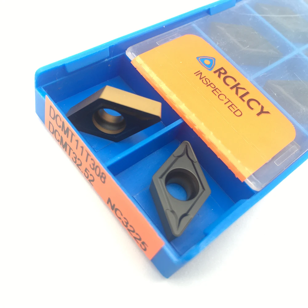 10 Chiếc DCMT11T304 NC3020 PC9030 DCMT11T308 Chất Lượng Cao Carbide Chèn Nội Bộ Dụng Cụ Quay Rau Lắp CNC Sau Dụng Cụ