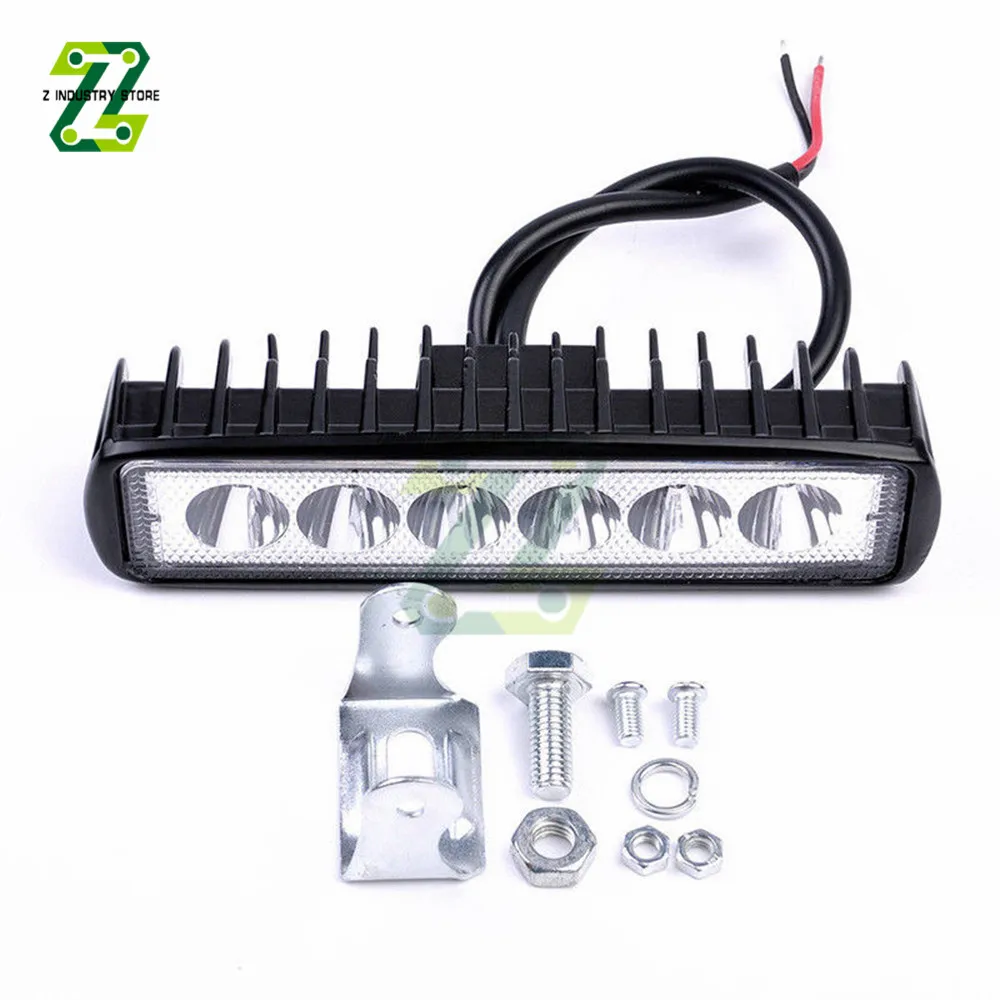 18w 6 LED Car LED Work Light Spotlight High Bright Waterproof Auto Truck Headlights Driving Lamp 12V