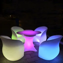 LED Rechargeable lilluminated Leisure Chair Armchair glowing led bar chair Living Room Furniture bar disco sofa Salon