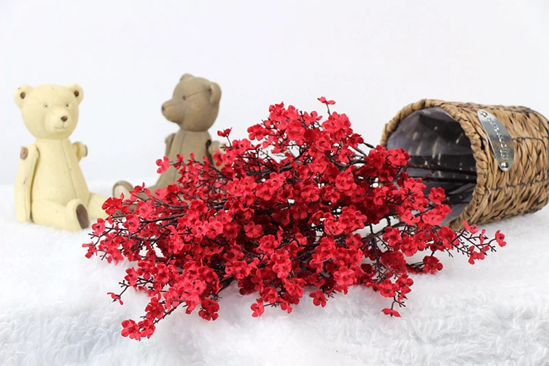 Gypsophila Künstliche Blumen Weißer Zweig Hochwertiger Baby Atem Gefälschte Pflanzen Langer Blumenstrauß Zuhause Hochzeitsdekoration Herbst Weihnachten