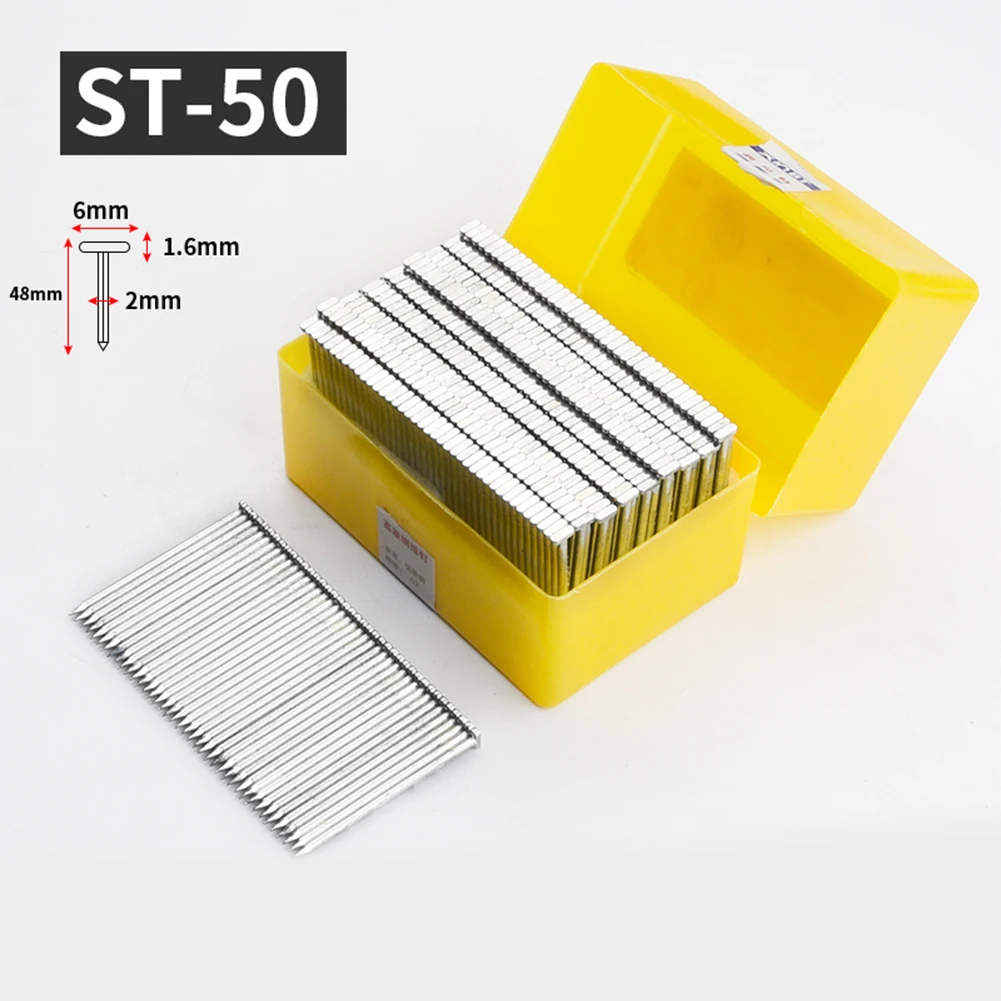 400pcs/720pcs/Box Steel Nails for Electric Straight Staples Pneumatic Air Gun Cement Woodworking Tools Accessories