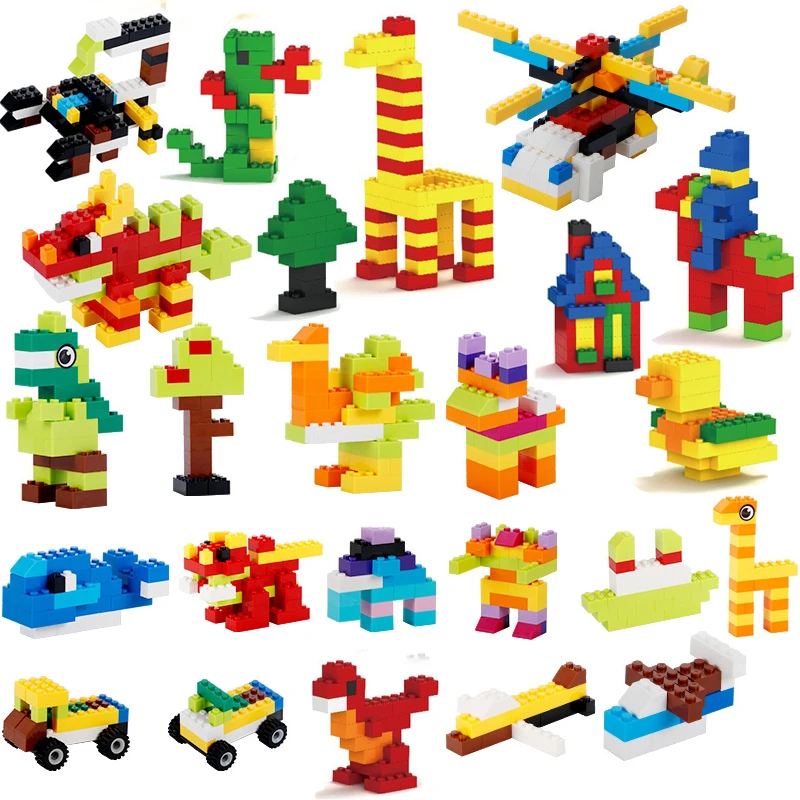 Small Building Blocks City Classic Brand Creative Bricks Bulk Model Figures Educational Kids Toys Small Size All Available