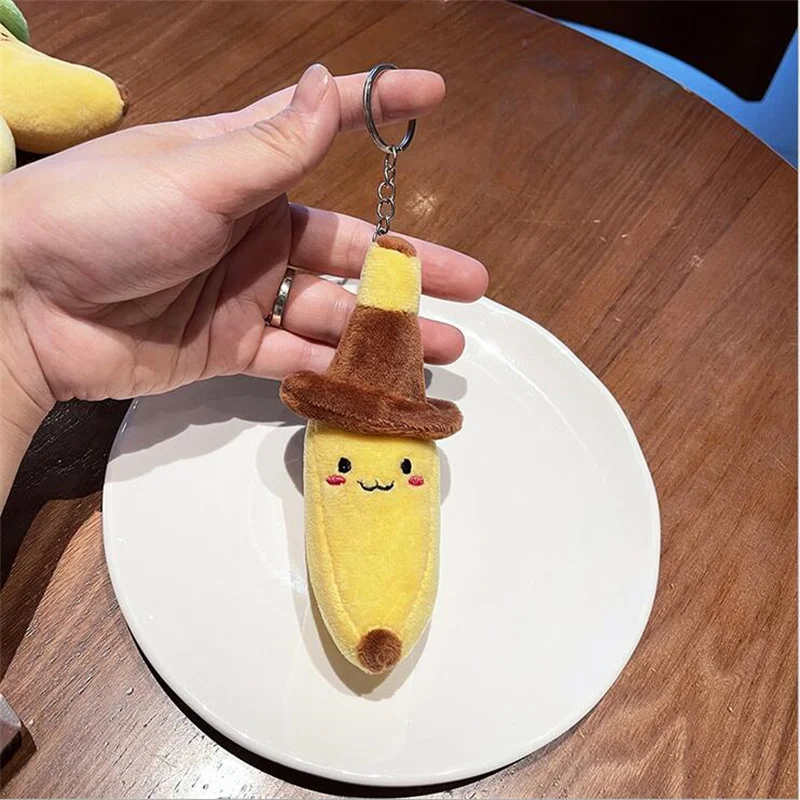 1 pçs diversão dos desenhos animados banana pelúcia brinquedos macios almofada do bebê bonito boneca de pelúcia crianças brinquedos frutas meninas presente 13cm