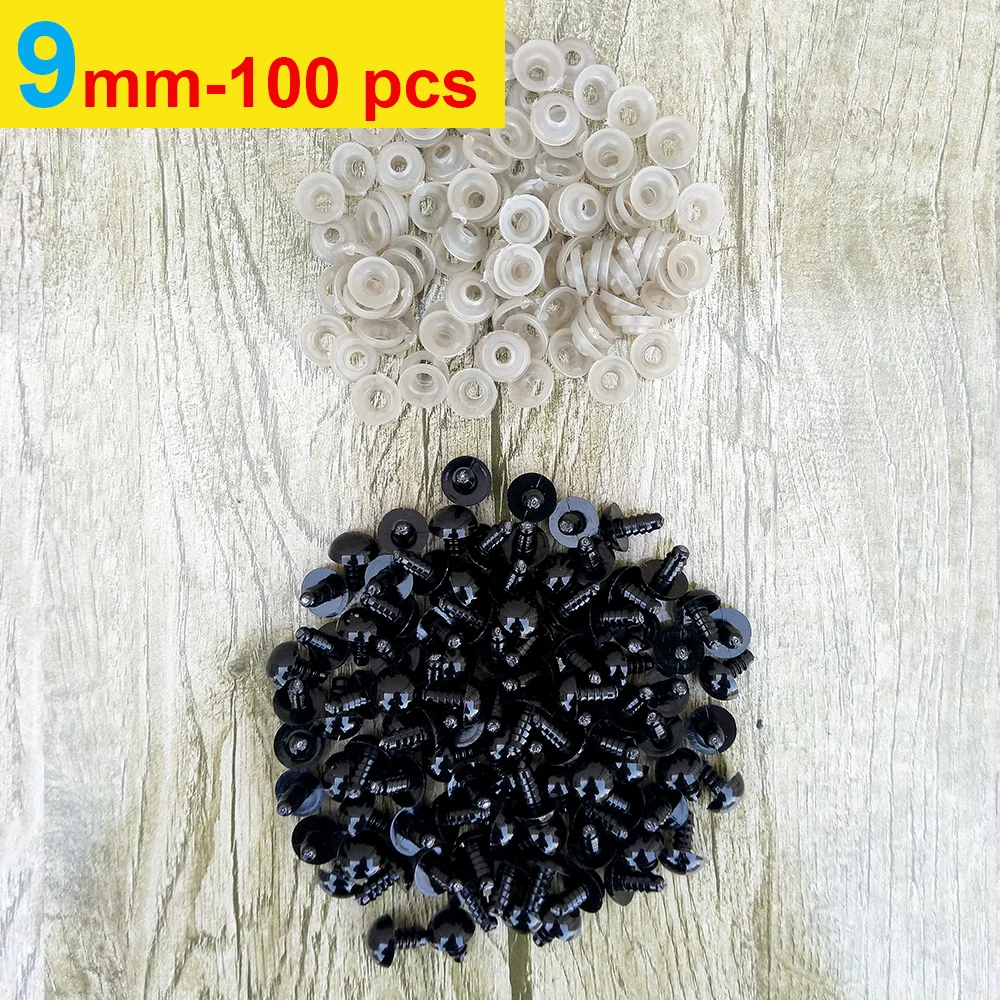 Variant: 9mm-100pcs-Black-opp