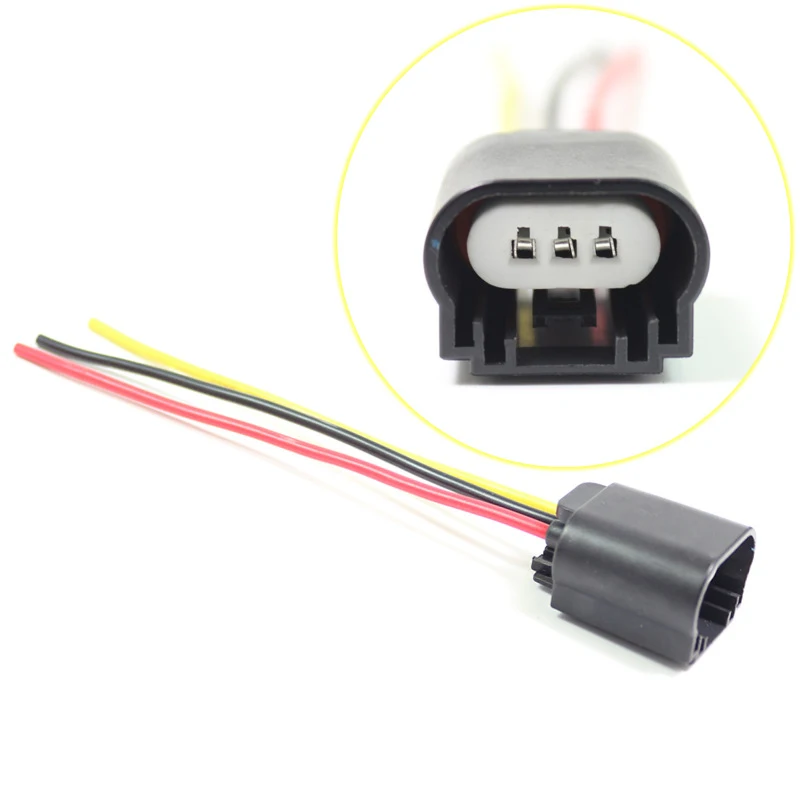 2pcs H13 Socket Female Adapter Wiring Harness H13 Wiring Harness Headlight Plug LED Headlight Bulb Replacement Female Sockets