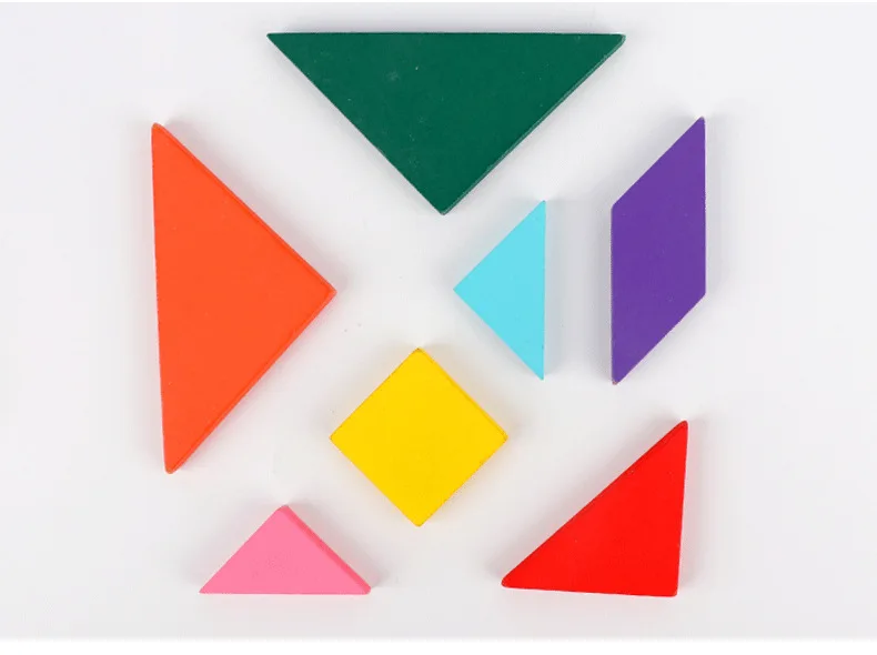 Bambini Montessori Tangram in legno Puzzle pensiero gioco di allenamento apprendimento del bambino giocattoli educativi Puzzle 3D per bambini