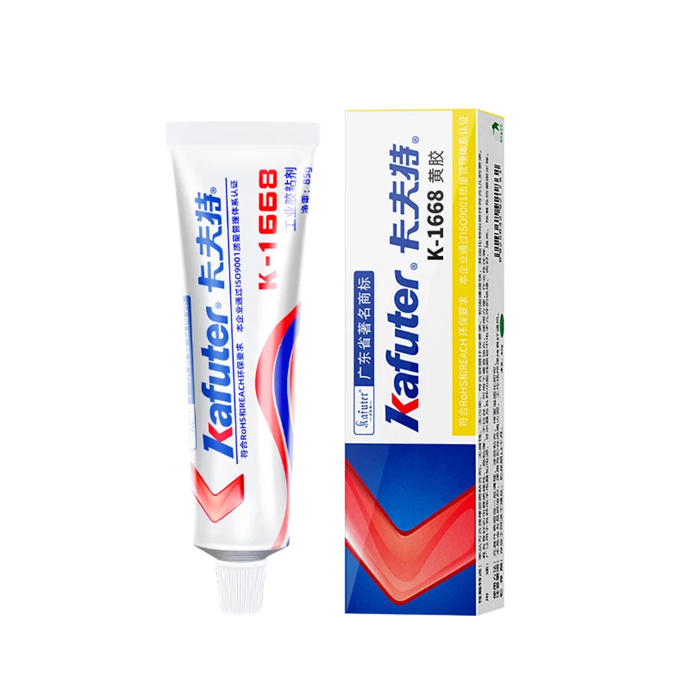 Genuine Kafuter K-1668 Industrial Glue 85g Electronic Components Positioned Fixed Adhesives Yellow Glue Retardant