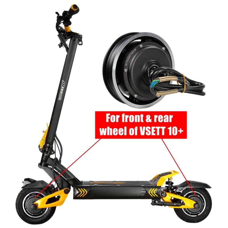 Original VSETT 10 Inch Motor With Detachable Hub Ring Only for VSETT 10+ Electric Scooter Front & Rear Wheel 60V 1400W