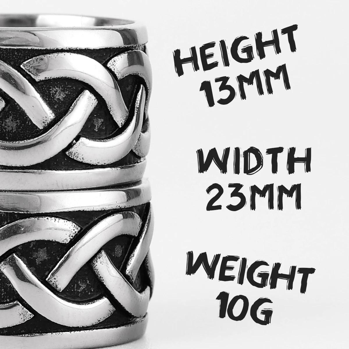 Celtic Knot Interweave Stainless Steel Mens Rings Simple Unique Trendy for Male Boyfriend Jewelry Creativity Gift Wholesale
