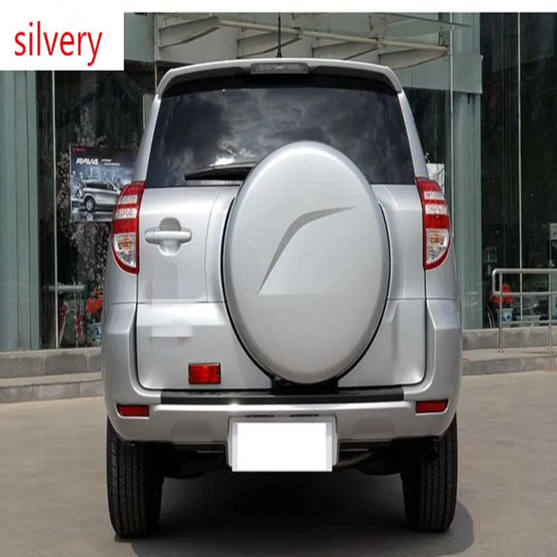 3Color Black,White,Silver High quality ABS Spare Tire Cover Plastic Spare Tire Cover Fit For 07-12 Toyota RAV4