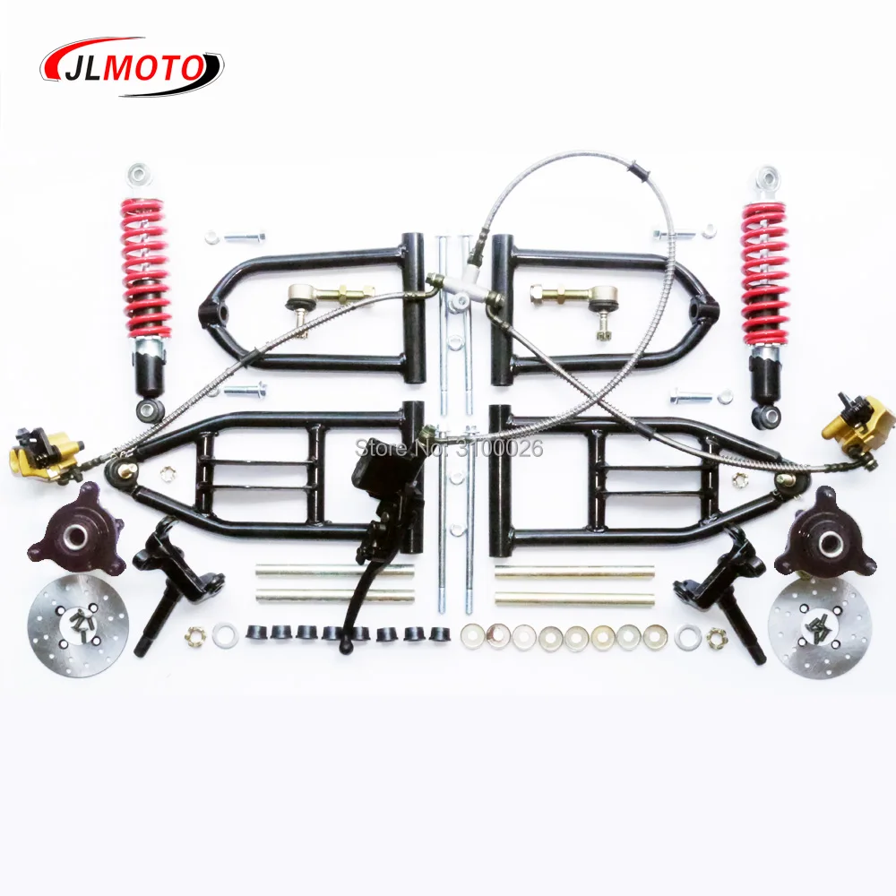1Zestaw 340mm Zawieszenie 250mm Ramię wahacza Wrzeciono zwrotnicy z hamulcem tarczowym 110mm Piasta koła 3 STUD Pasuje do Buggy ATV