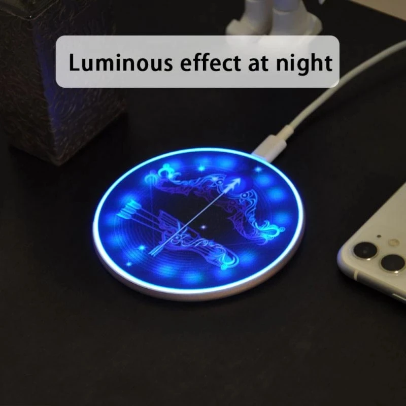 15W 별자리 Qi 무선 충전기 아이폰 12 11 프로 Xs 맥스 샤오미 삼성 화웨이용, 인덕션 고속 무선 충전 패드