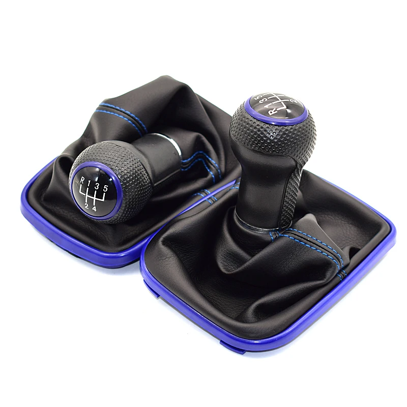 12mm 1999-2004 For Volkswagen VW Golf 4 IV MK4 GTI R32 Bora Jetta 5 Speed 6 Speed Blue Gear Shift Knob Shifter Gaitor Boo