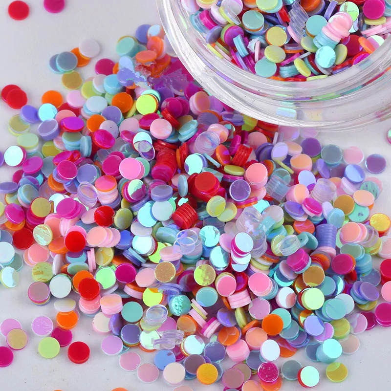 Sequin 1mm 2mm 3mm Circle Dot Shape Pvc Flat Loose Sequins Paillettes Party Craft Nail Arts Wedding Decoration Confetti 10g