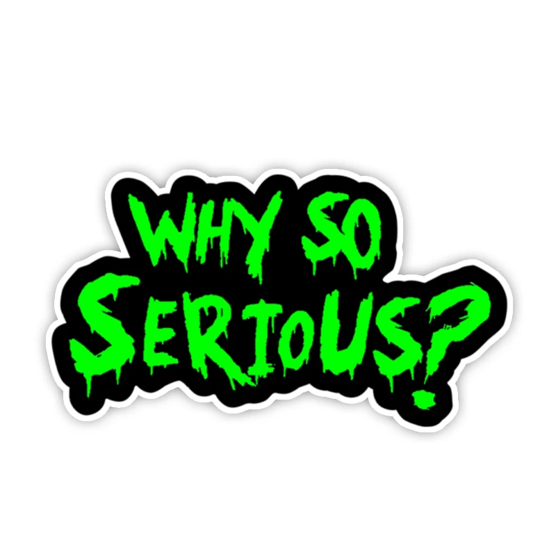 JuYouHui Exterior Accessories Decal Why So Serious Funny Car Sticker Joker Evil Body Window Wall Green Vinyl Decals