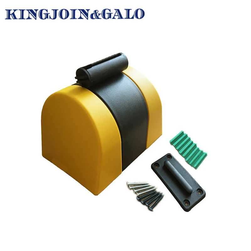 Plastic Wall-Mounted Cordon Isolation 3Meter Belt Retractable Belt Lined Up Black And Yellow Warning Tape