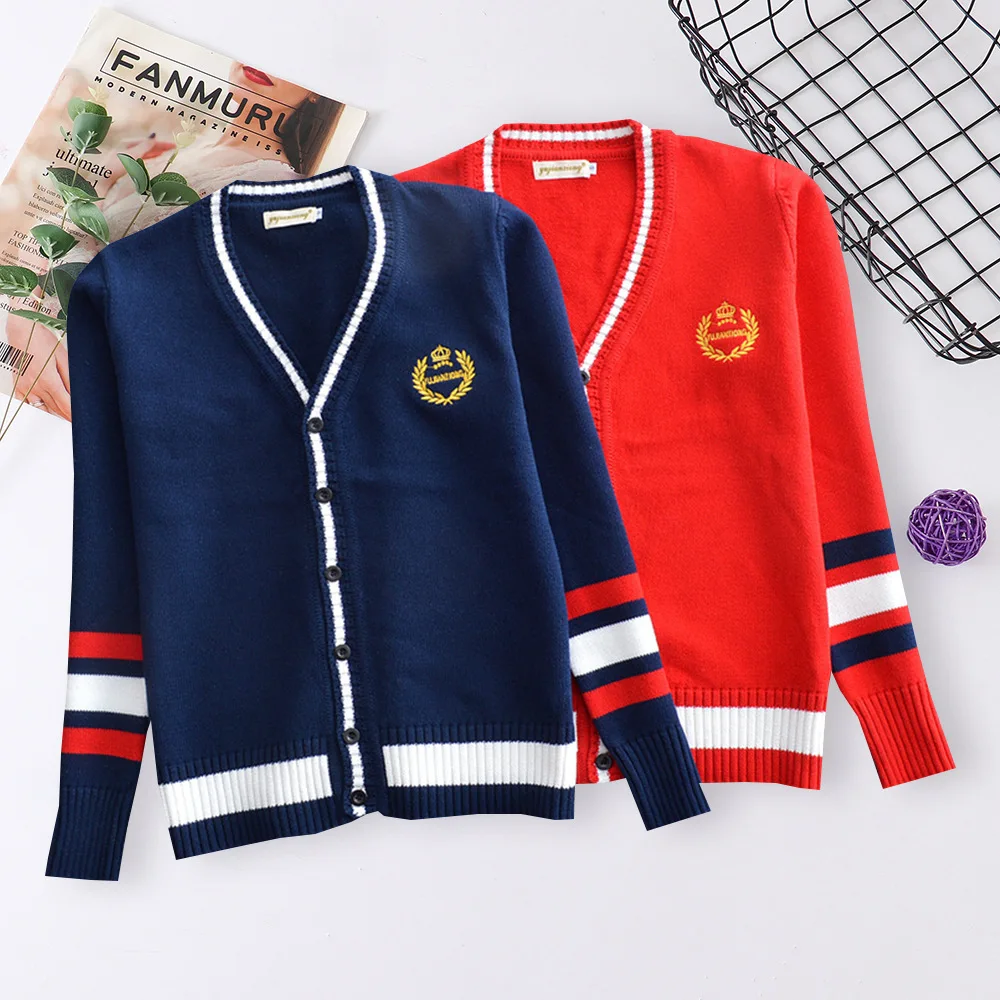 Mới 2021 Nhật Bản Mặc Áo Khoác Cardigan JK Áo Len Rời Cổ Chữ V Thông Thường Dài SleevesStudent Rỗng Ra Đan Rời Nữ Chui Đầu XL