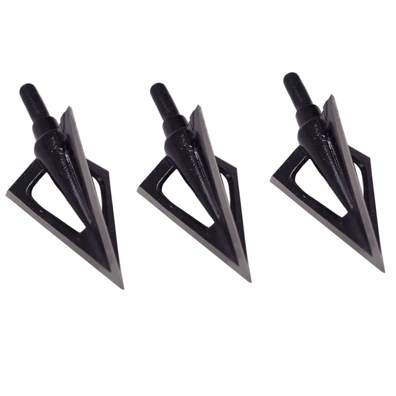 3/6/12pcs 100Gr Archery Blade Arrowhead Stainless Steel Broadhead 3 Blades Target Point Tips Hunting Arrow Accessory