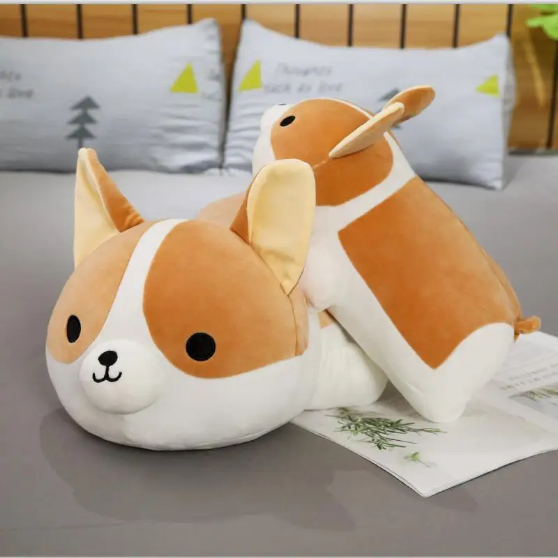 45/70/90CM Big kawaii Shiba Inu Dog Plush Toy Pillow Stuffed Soft Animal Cushion for Children Girls Sleeping Doll