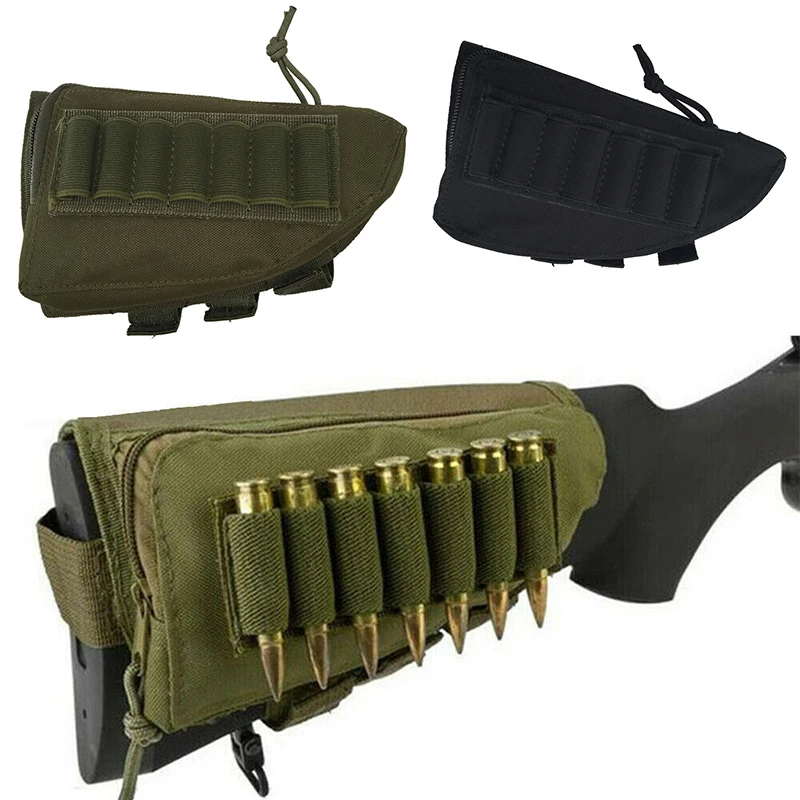 

New Tactical Buttstock Shotgun Rifle Stock Ammo Portable Pouch Cheek Rest Ammo Pouch Shell Cartridge Holder Combat