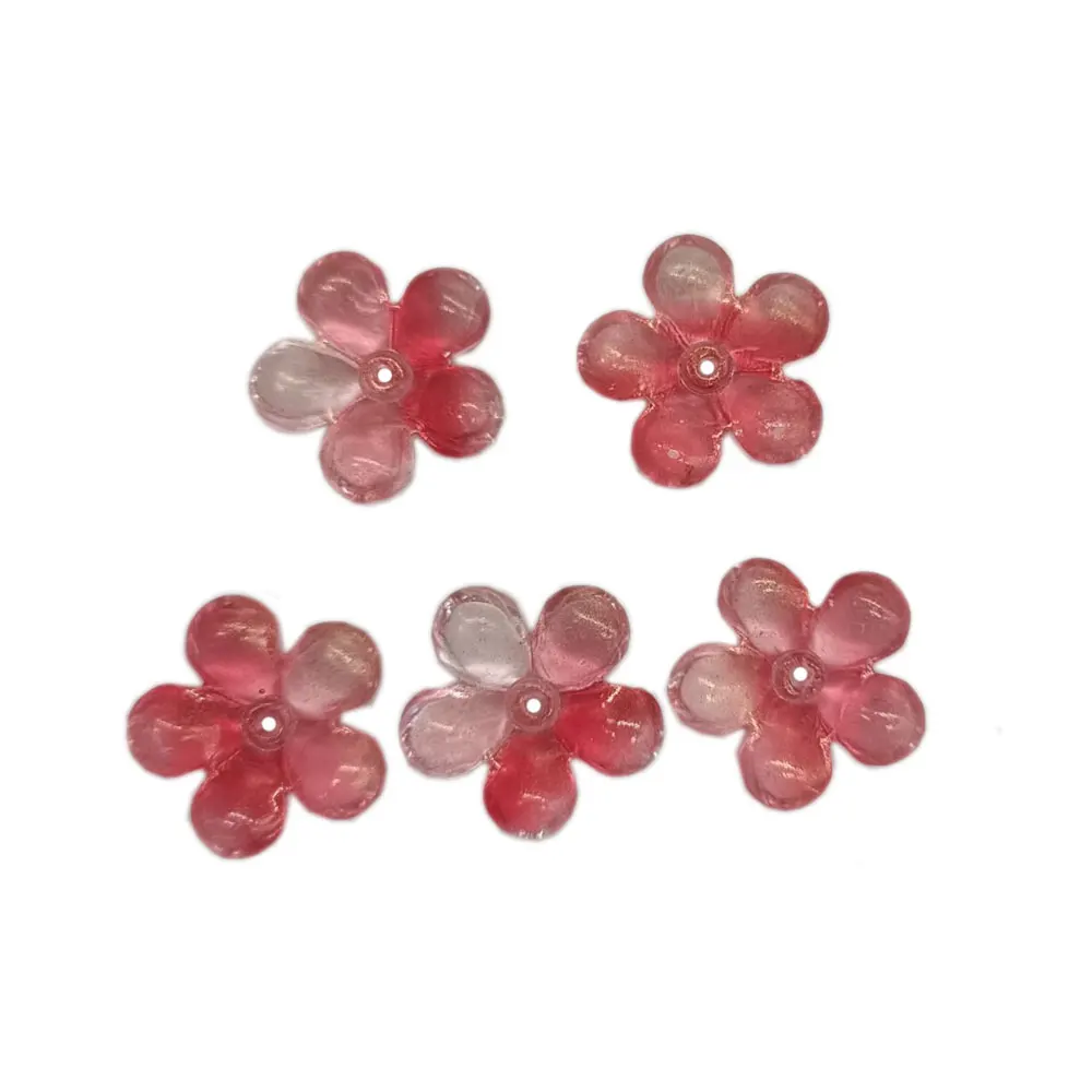 Gradient Five Petals Flower Glass Acetic Hair Claws Girls Sweet Colorful Hair Clips Headband Fashion Hair Accessories