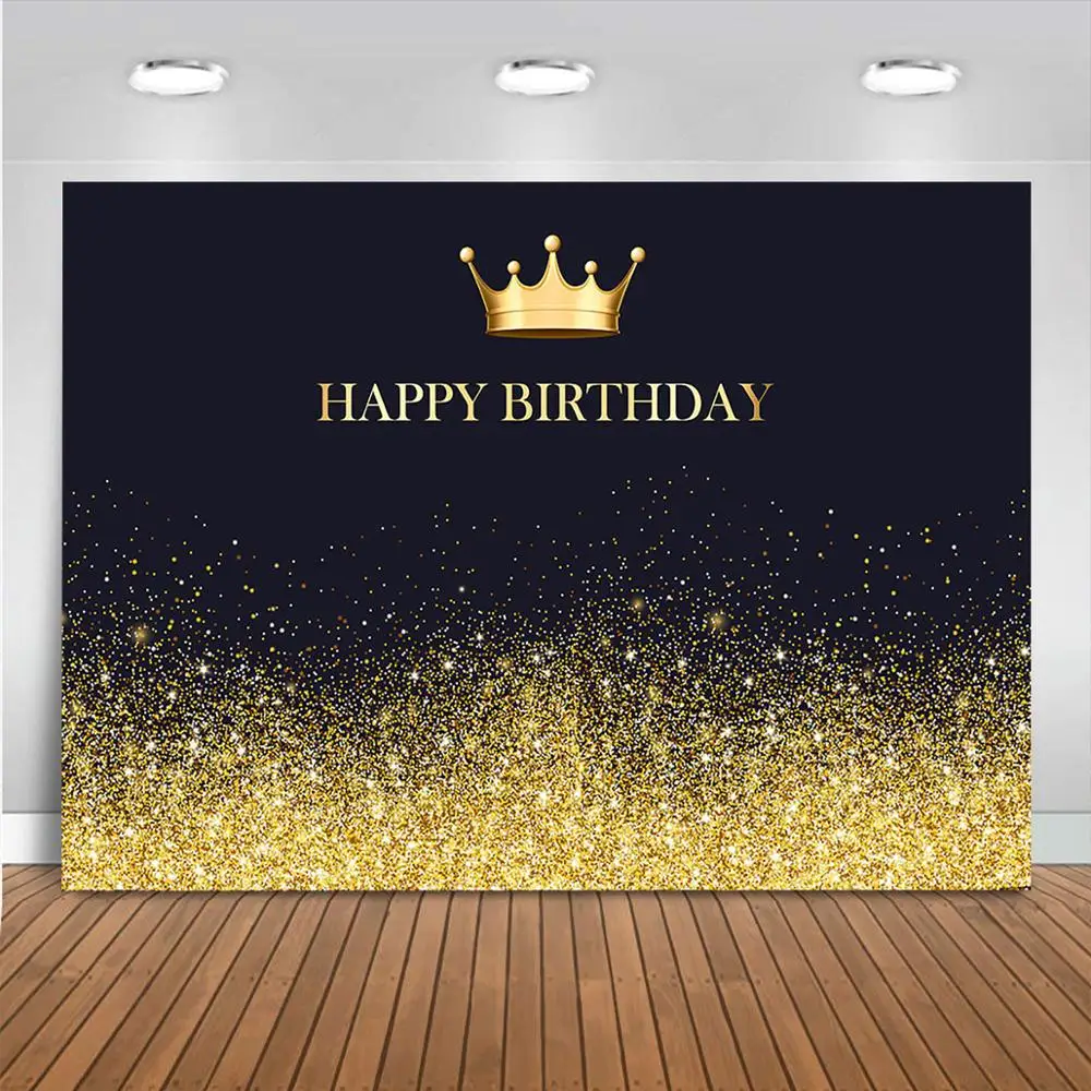 생일 축하 사진 배경 금색과 검은 색 은색과 검은 색 반짝이 배경 어린이 성인 생일 파티 장식