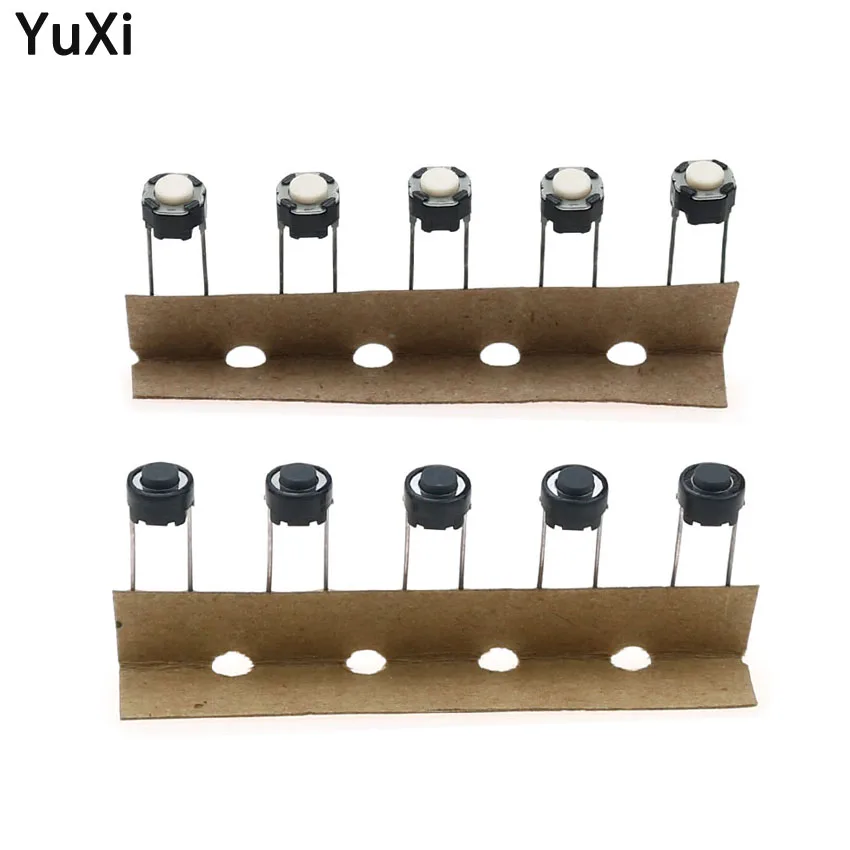 

100pcs 6x6x4.3mm Middle 2PIN DIP Long Pin Mini Push Button Switch for Audio PCB mounting Momentary Tact Switch Button