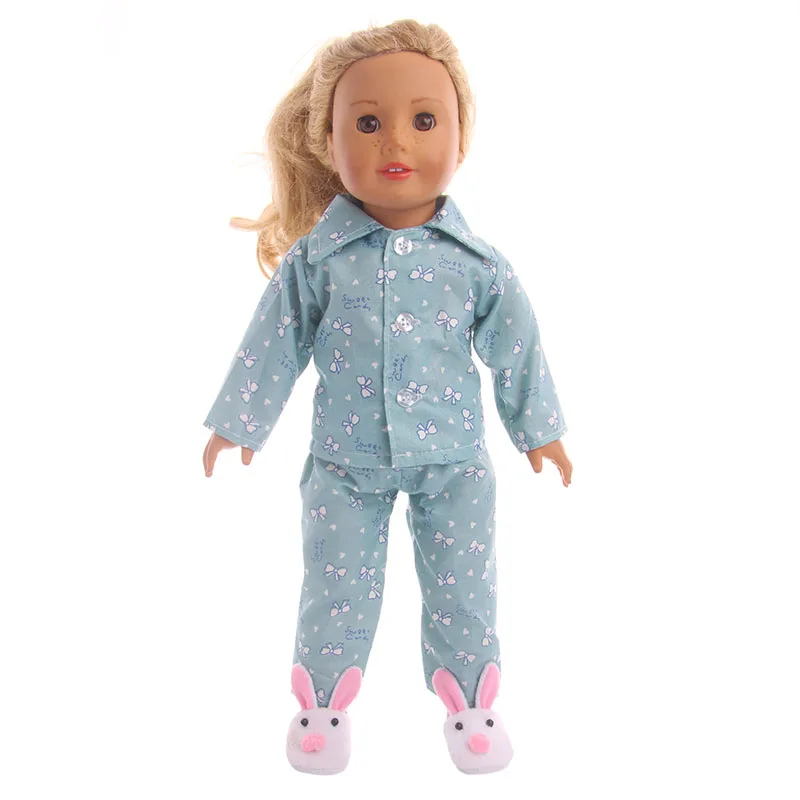 Autumn And Winter Pajamas Animal Flower Pattern For 18 Inch American Doll & 43 Cm New Born Baby Item,Our Generation,Doll Clothes