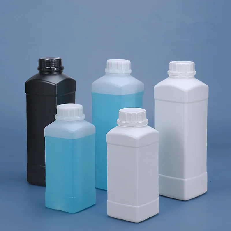 

Empty 500ML 1000ML Square Plastic Bottle Liquid Paint Refillable Bottle Airtight sealing Storage Container 1PCS