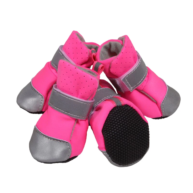 

Breathable Dog Cat Shoes Summer Waterproof Soft Bottom Puppy Socks Reflective Anti-Slip Rain Pet Boots Paw Protecters