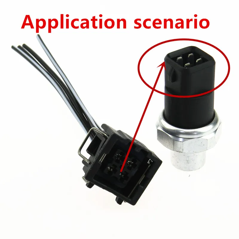 Car Air Conditioning Pressure Sensor wiring harness Connector Plug Pigtail For Passat B5 A4 S4 A6 A8 S8 357919754