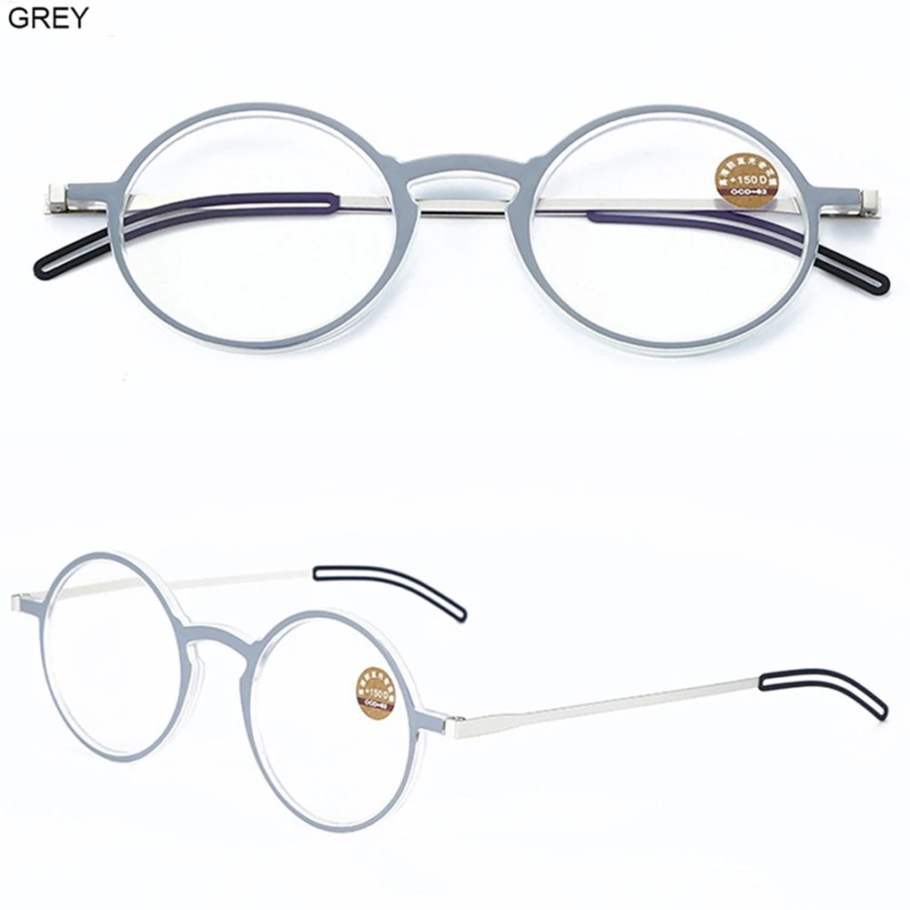 Licht Lesebrille Ultradünne Protable Weit Sicht Brillen Anti-Blue Ray Brillen Brillen Mit Fall Runde Rahmen Gläser – Detail 14