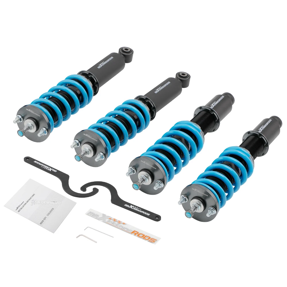 4PCS Coilovers Suspensions Struts Shock Absorber kit Adjustable Damper+Height for Honda CR-V EX LX SE 1996-2001 Front Rear