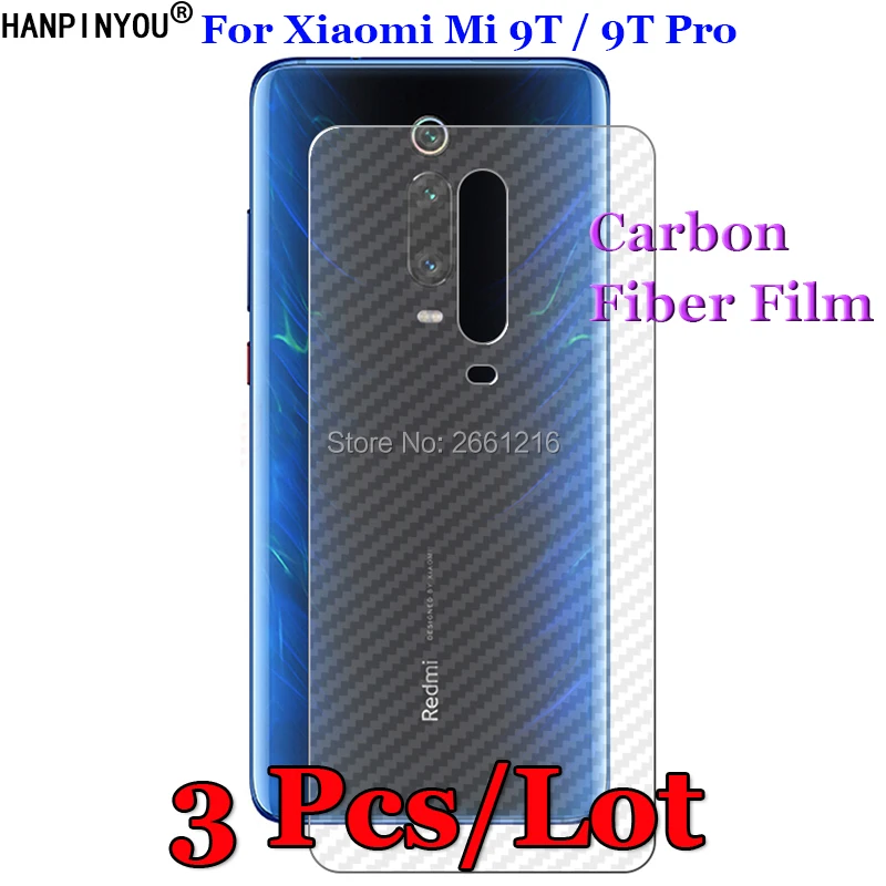 

3 Pcs/Lot For Xiaomi Mi 9T / 9T Pro 6.39" 3D Non-slip Carbon Fiber Back Film Screen Protector Protective Sticker (Not Glass)
