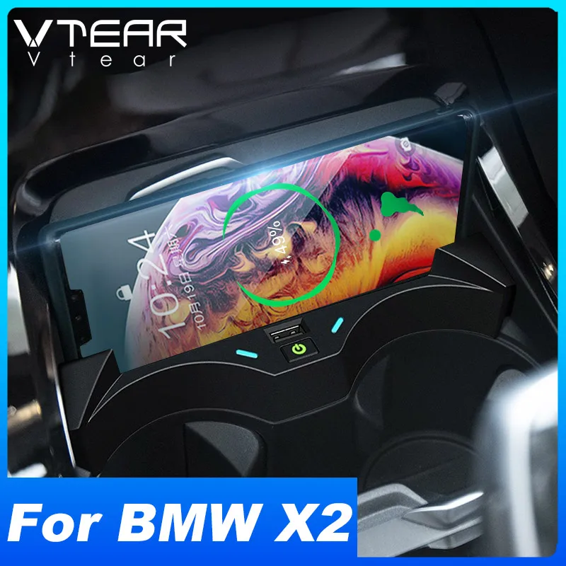 

15W Car Wireless Charger For BMW X2 F39 Accessories Interior Modification Fast Charging Phone Plate Pad 2018-2022