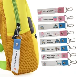 12Pcs/Set DIY Kids Handwritten ID Blank  Labels Keychain for Identification Child Bags Clothing and All Personal Items