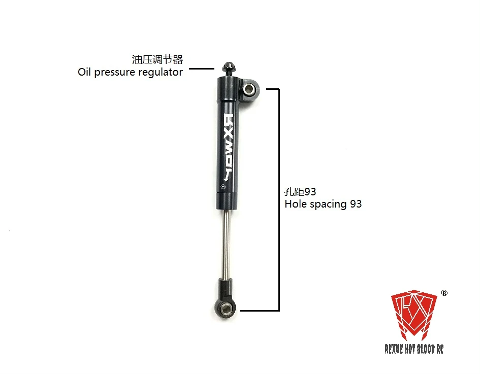 L = 93mm Rx pomocniczy ujemne ciśnienie amortyzator dla 1/10 Rc samochód Traxxas Trx4 Trx6 Axial Scx10 Yikong Mst Rgt