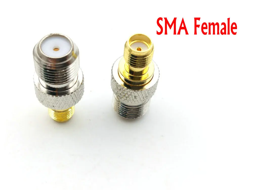 Imagem -03 - Coaxial Adaptador f para Sma Conversor f Fêmea para Sma Fêmea rp Sma Plugue Fêmea Conector f tipo Fêmea Jack 100 Peças rf