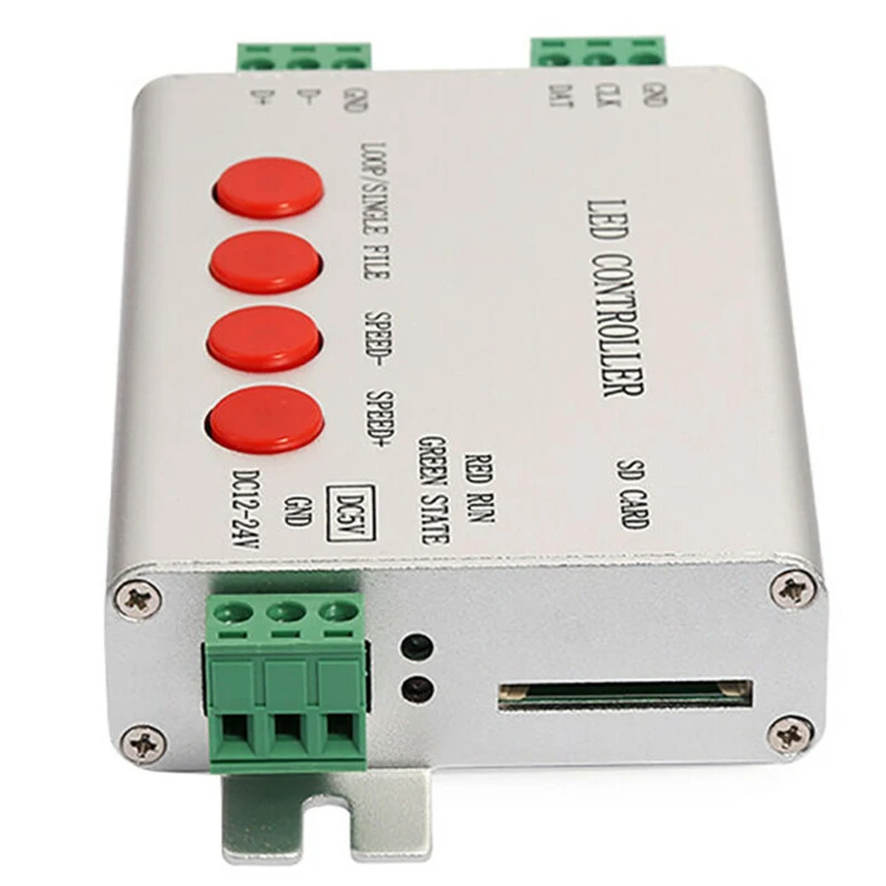 LED Addressable Programmable LED Pixel Controller 12V 24V DC WS2812 WS2811 LED Strip Light SD Card Controller