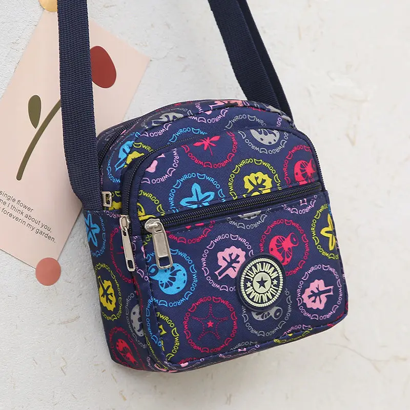 Fashion Girls Cartoons Small Square Shoulder Crossbody Bag Simple Canvas Women Messenger Bags Female Daily Phone Purse