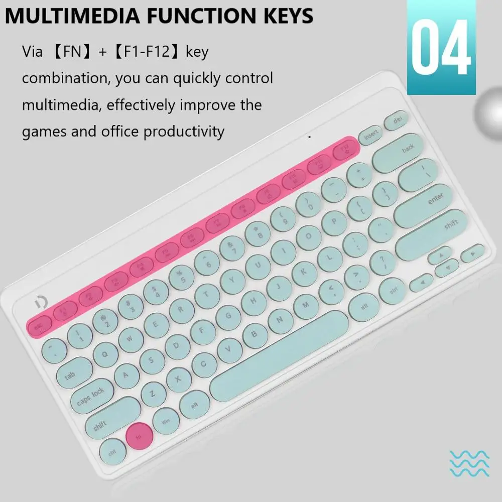 Mini Wireless Keyboard and Mouse, Portable Silent Chocolate Keys, Ultra-thin Slim Keyboard and Mouse,Suitable for Office Laptops